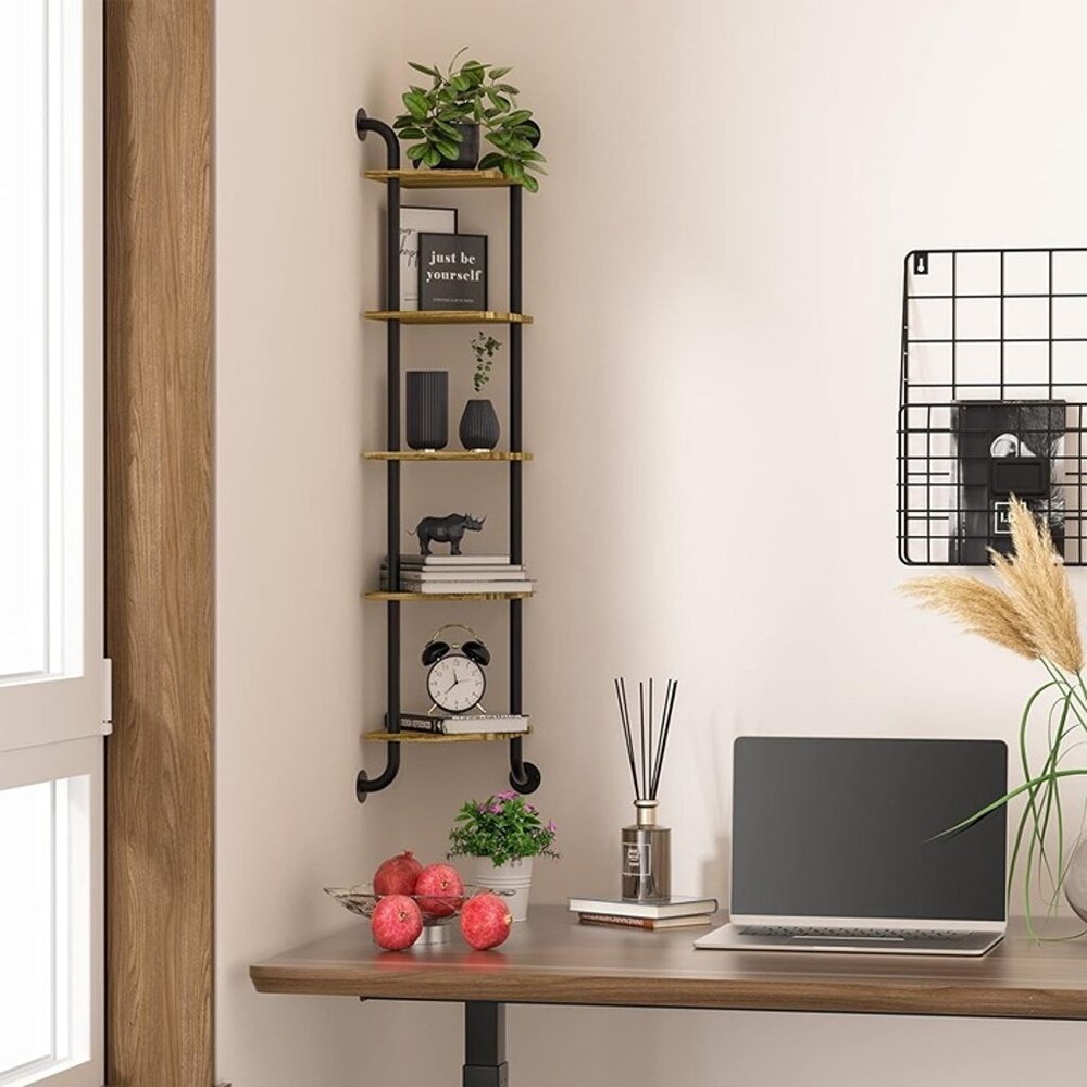 NEW 5-Tier Corner Shelf Wall Mount , Wall Decor for Home Living Room Bedroom,. - Picture 7 of 8